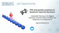 PhD and Postdoc Positions in Quantum Impurity Dynamics